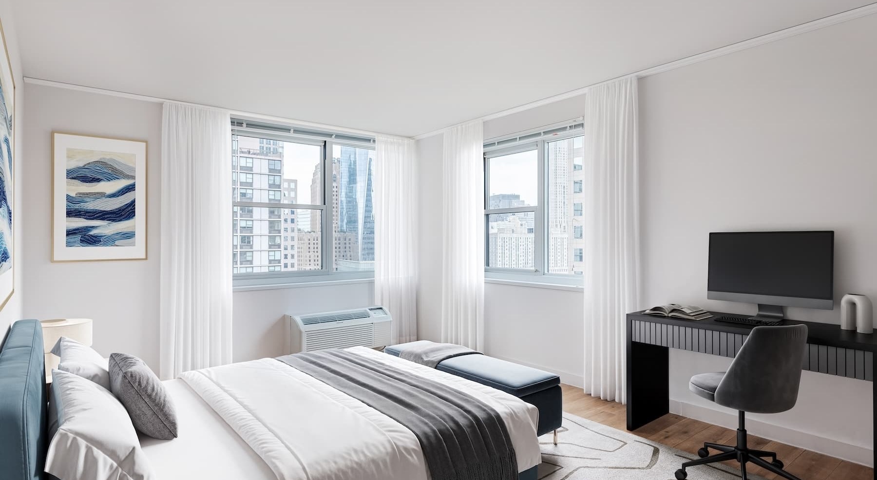 bedrooms with bright lighting