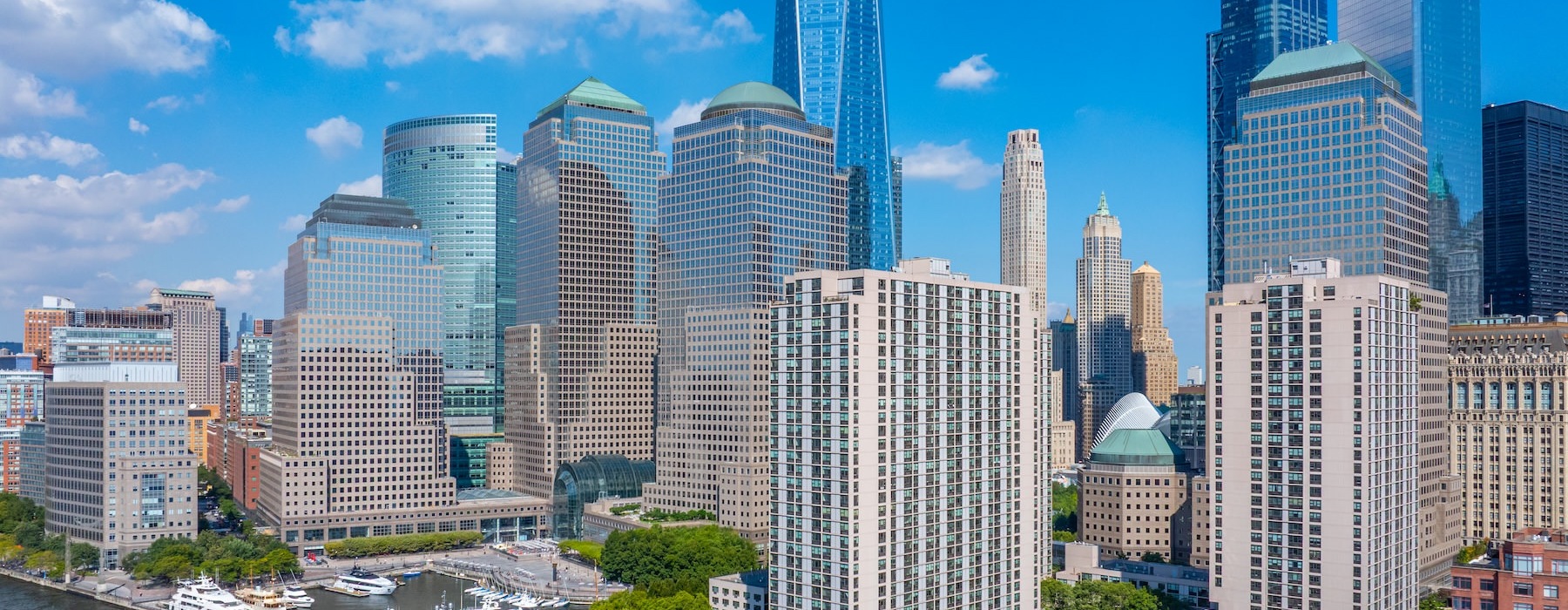 a city with tall buildings